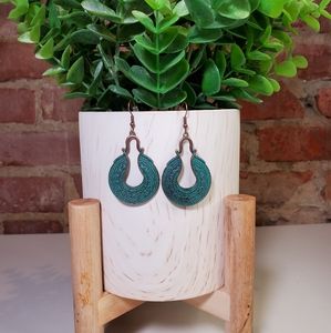 Brass tribal boho dangle earrings